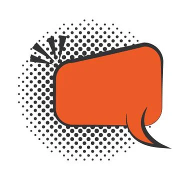 Pop art speech bubble comic dialog, halftone style flat design white background 스톡 일러스트