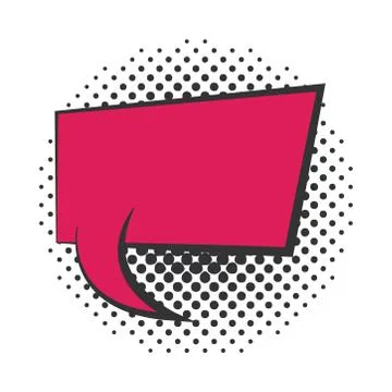Pop art speech bubble comment, halftone style flat design white background 스톡 일러스트