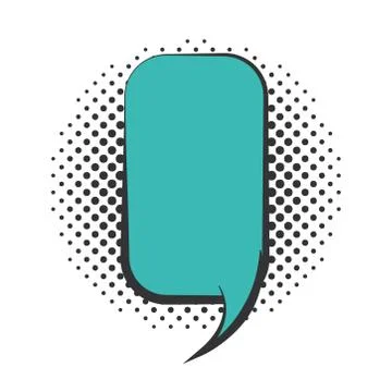 Pop art speech bubble empty dialog cloud, halftone style flat design white 스톡 일러스트