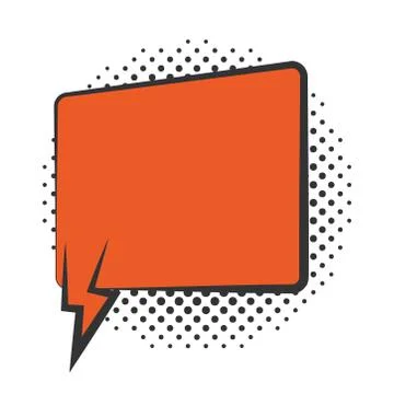 Pop art speech bubble, halftone style flat design white background Stock Illustration