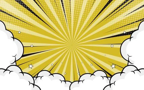 Pop art style comic background. Retro template vector illustration with rad.. 스톡 일러스트