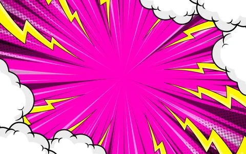 Pop art style comic background. Retro template vector illustration with rad.. 스톡 일러스트