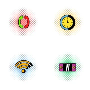 Pop art style communication technology entertainment icons Stock Illustration