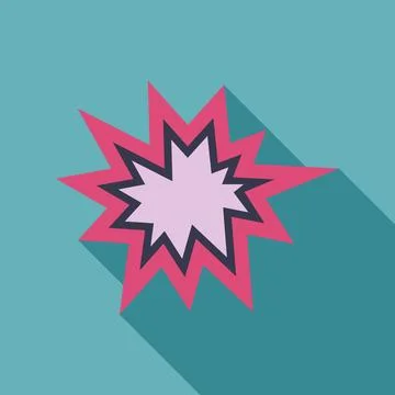 Pop art style explosion comic boom icon Stock Illustration