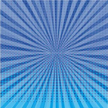Pop art style halftone explosion with light rays. Stock Illustration