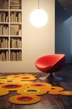 Pop art style of lounge room Stock Illustration