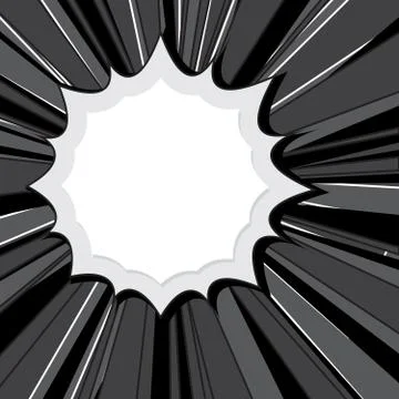 Pop art style speech bubble design on rays background. Text banner Stock-Illustration