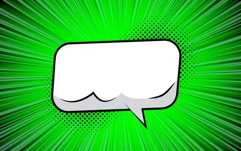 Pop art style speech bubble template for your designs. Empty bubble shapes .. Stock Illustration