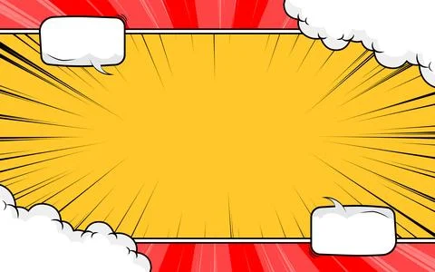 Pop art style speech bubble template for your designs. Empty bubble shapes .. Stock Illustration