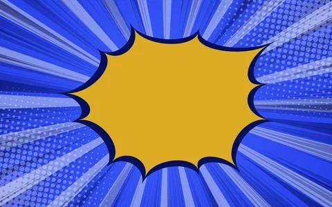 Pop art style speech bubble template for your designs. Empty bubble shapes .. Stock Illustration