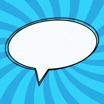 Pop art style template with speech bubble. Empty speech bubble Illustrazione stock