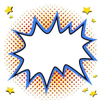 Pop art styled speech bubble template for your design 스톡 일러스트