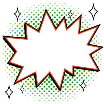 Pop art styled speech bubble template for your design Illustrazione stock