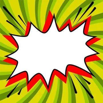 Pop art styled speech bubble template for your design Illustrazione stock