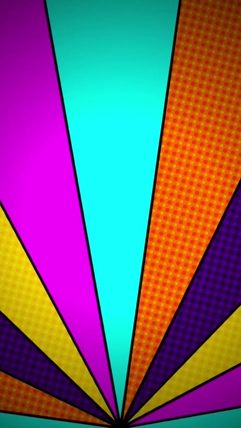 Pop art sunburst comic rays exploding seamless loop motion background Stockbeeldmateriaal 346934050