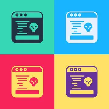 Pop art System bug concept icon isolated on color background. Code bug concept イラスト素材