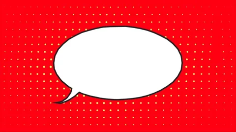 Pop art text bubble. Video animation. Stock Footage 68005854
