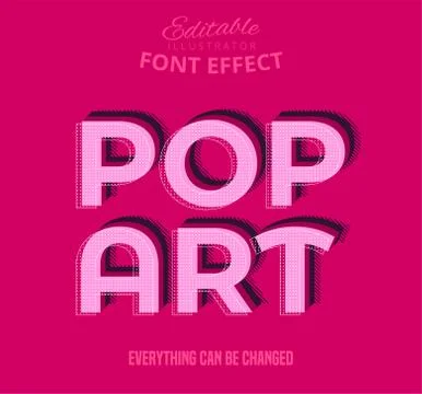 Pop art text, editable font effect Stock Illustration