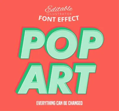 Pop Art text, editable text style Stock Illustration
