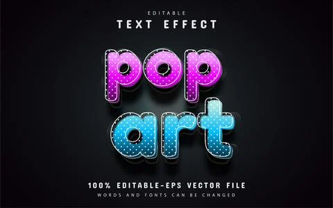 Pop art text effect editable Stock Illustration