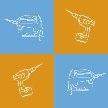 Pop art tools 스톡 일러스트