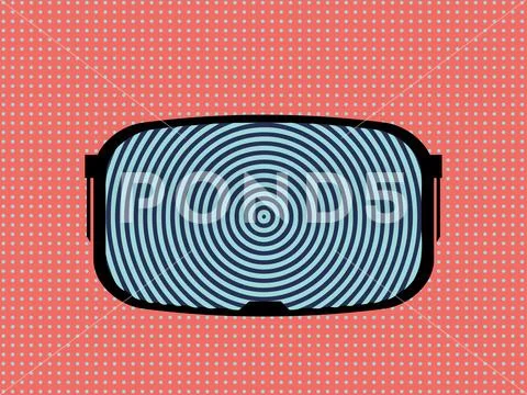 Pop art vr glasses Stock Illustration