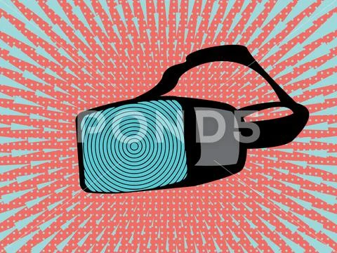 Pop art vr glasses Stock Illustration