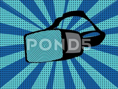 Pop art vr glasses Stock Illustration