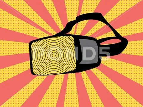 Pop art vr glasses Stock Illustration