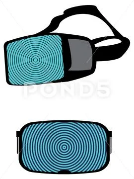 Pop art vr glasses Stock Illustration