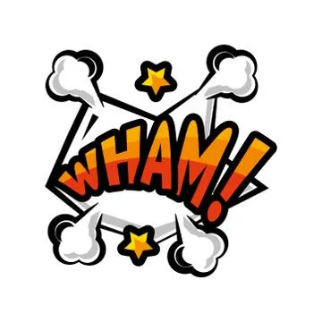 Pop art wham explosion bubble detailed style icon vector design Stock Illustration