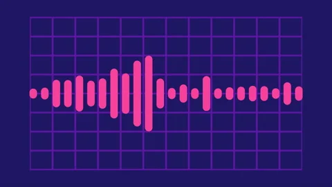 Pop background analog technology style with audio graphic. Shape of equalizer Stock Footage 262562645