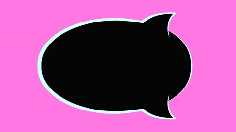 A pop-up black speech bubble on a pink background with arrows on the right .. Stock Footage 270314630