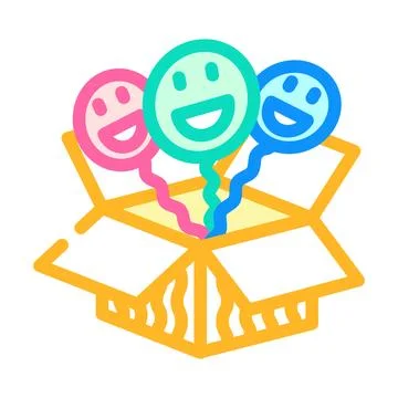 Pop up box cardboard packaging color icon vector illustration Stock Illustration
