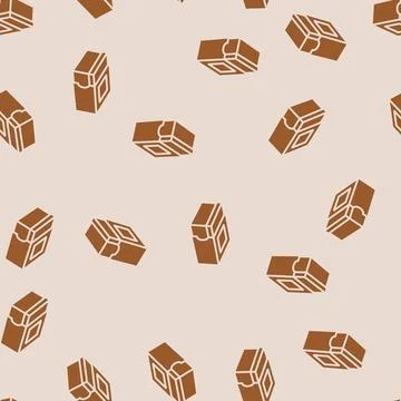 Pop up box cardboard packaging glyph seamless pattern Stock Illustration