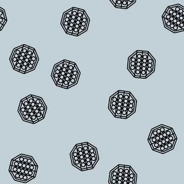 Pop bubble fidget toy line seamless pattern Stock Illustration