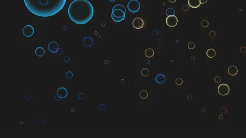 Pop Up Bubbles with Black Background: Loop Stock Footage 148493976