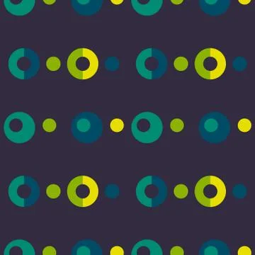 Pop up bubbles symmetry seamless pattern Illustrazione stock