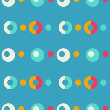 Pop up bubbles symmetry seamless pattern Stock Illustration