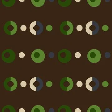 Pop up bubbles symmetry seamless pattern Stockillustratie