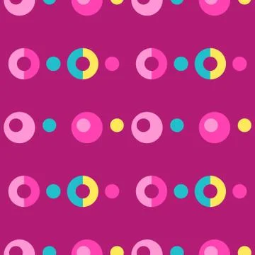 Pop up bubbles symmetry seamless pattern Illustrazione stock
