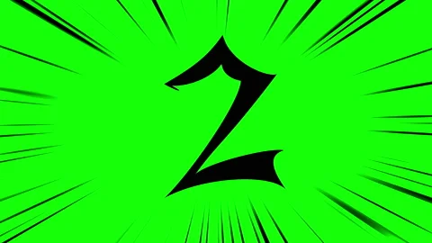 Pop cartoon countdown. Chroma-keyed background. 動画素材 162206586