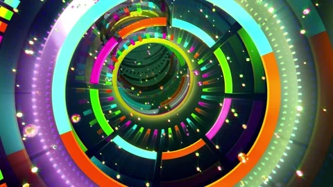 Pop circle tunnel Stock Footage 242919985