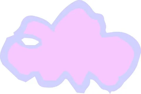 POP Cloud graffiti drawn by a child Illustrazione stock