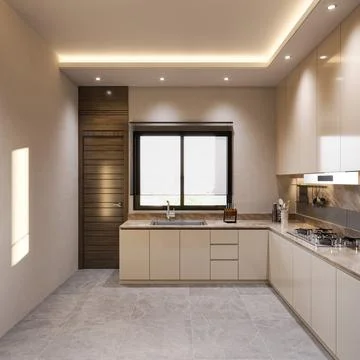A Pop of Color Adding Vibrancy to Your Kitchen Interior Design Illustrazione stock