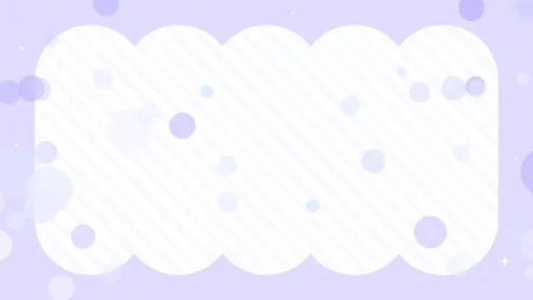 Pop colorful striped frame with floating circles loop purple background Vídeo Stock 332464621