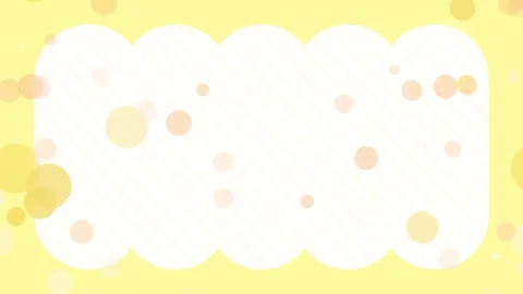 Pop colorful striped frame with floating circles loop yellow background Stock-Footage 332464900