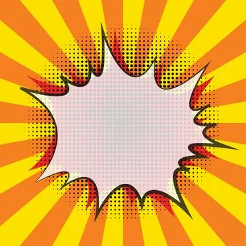 Pop comic rays and flash, for text 库存插图