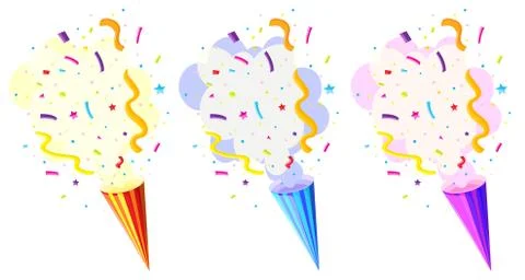 Pop up cone for party Illustration