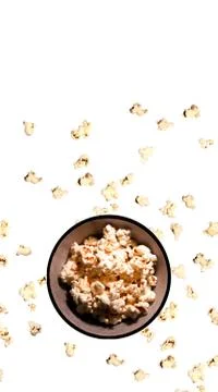 Pop corn in a bucket 库存照片